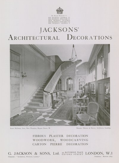 Jacksons Architectonische Decoraties door English Photographer