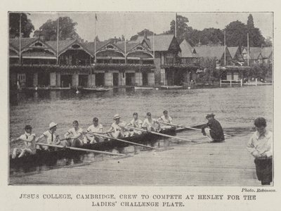 Jesus College, Cambridge, Bemanning om te strijden bij Henley voor de Ladies Challenge Plate door English Photographer