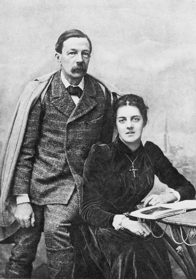 John Addington Symonds en zijn dochter, 1891 door English Photographer