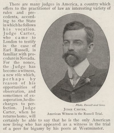 Rechter Carter, Amerikaanse Getuige in het Russell Proces door English Photographer