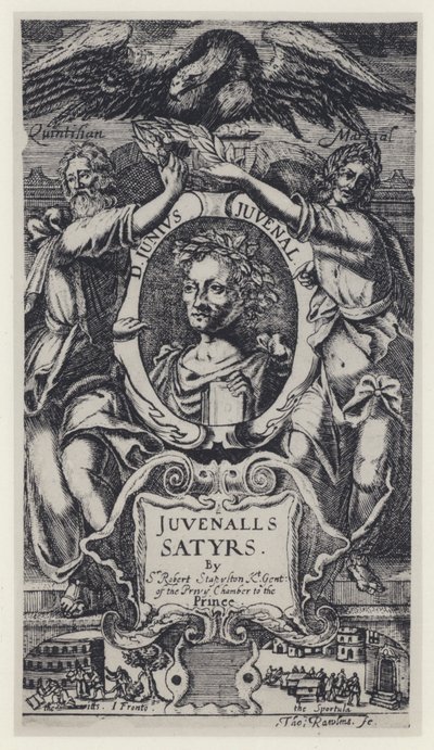 Juvenal, Satiren, Tr Sir R Stapleton, H Moseley 1647 (zw/w foto) door English Photographer