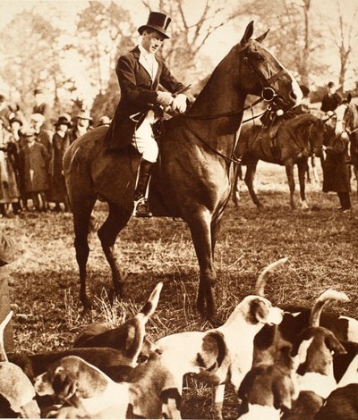Koning Edward VIII met de Beaufort Hunt, 1923 door English Photographer