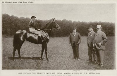 Koning Edward VII met zijn paard, Minoru, winnaar van de Derby door English Photographer
