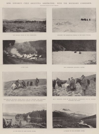 Koning Edwards Chili Argentinië Arbitrage, met de Grenscommissie door English Photographer