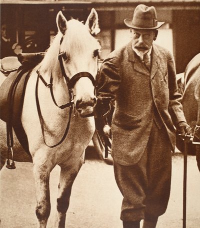 Koning George en zijn favoriete pony Jock, jaren 1930 door English Photographer