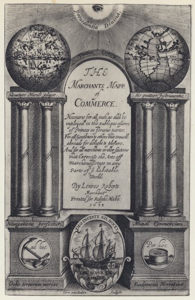 L Roberts, De Koopmanskaart van Handel, R Mabb 1638 (zw/w foto) door English Photographer