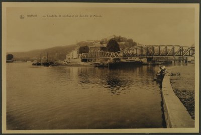 La Citadelle et confluent de Sambre et Meuse, Namen, ca. 1914 door English Photographer