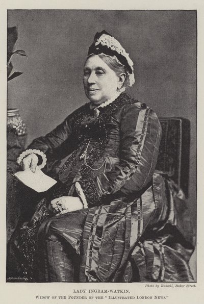 Lady Ingram-Watkin, weduwe van de oprichter van de Illustrated London News door English Photographer