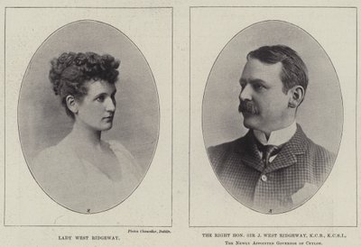 Lady West Ridgeway en de Eerwaarde Sir Joseph West Ridgeway door English Photographer