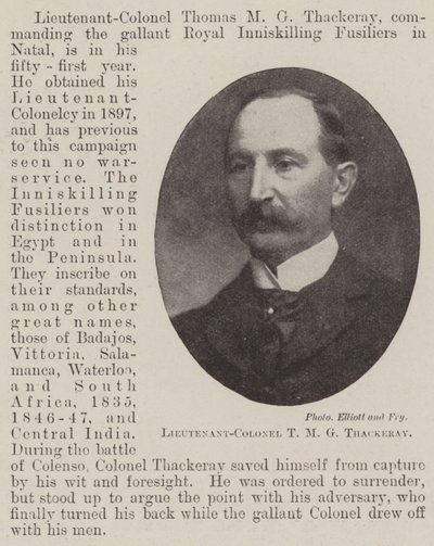 Luitenant-kolonel T.M.G. Thackeray door English Photographer