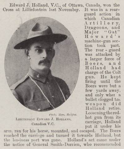 Luitenant Edward J Holland, Canadese VC door English Photographer