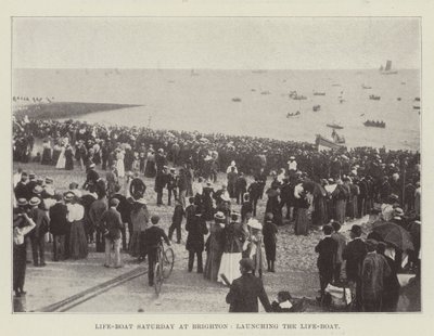Life-Boat zaterdag in Brighton, lancering van de reddingsboot door English Photographer