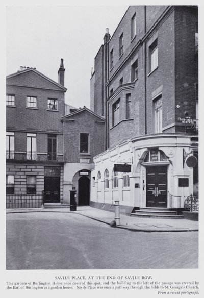 Londen: Savile Place, aan het einde van Savile Row door English Photographer