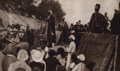 Lord Balfour spreekt ter ondersteuning van de oprichting van een Joodse staat in Palestina door English Photographer