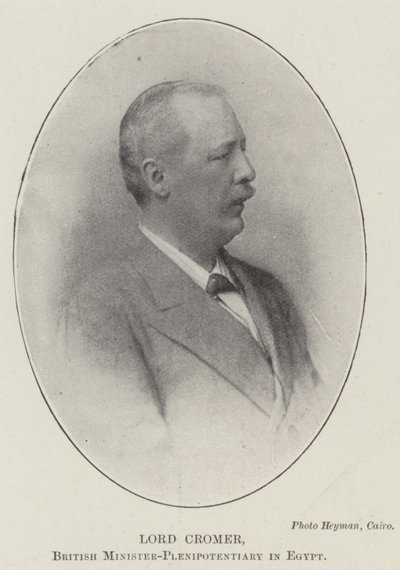 Lord Cromer, Brits Minister-Plenipotentiary in Egypte door English Photographer