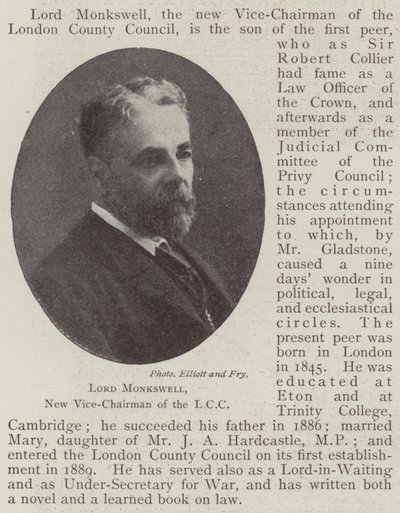 Lord Monkswell, nieuwe vicevoorzitter van de LCC door English Photographer