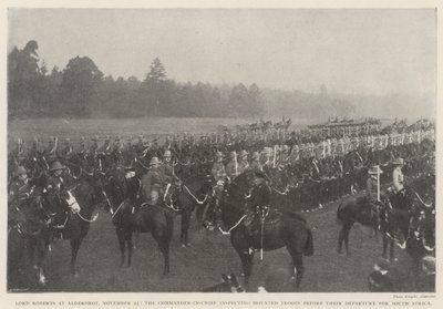 Lord Roberts in Aldershot, 25 november, de opperbevelhebber inspecteert bereden troepen voor hun vertrek naar Zuid-Afrika door English Photographer