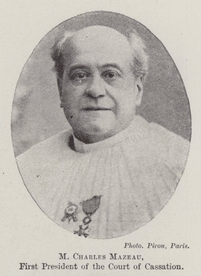 M Charles Mazeau, eerste president van het Hof van Cassatie door English Photographer