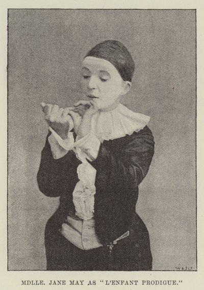 Mademoiselle Jane May als Lenfant Prodigue door English Photographer