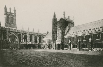 Klooster en toren van Magdalen College, Oxford door English Photographer