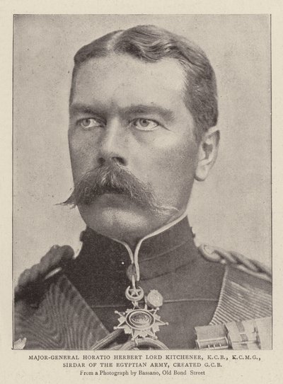 Luitenant-generaal Horatio Herbert Lord Kitchener, KCB, KCMG, Sirdar van het Egyptische leger, benoemd tot GCB door English Photographer