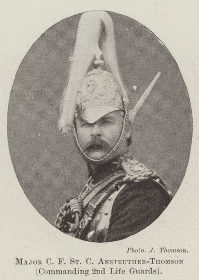 Majoor C F St C Anstruther-Thomson, bevelhebber van de 2e Life Guards door English Photographer