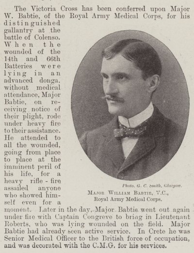 Majoor William Babtie, VC, Koninklijk Medisch Korps door English Photographer