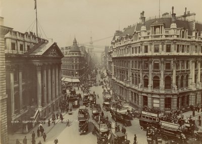 Mansion House, Queen Victoria Street en Cheapside, Londen door English Photographer