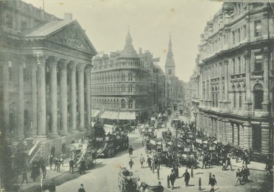 Mappin en Webb, Cheapside, vanaf Mansion House kijkend naar het westen, City of London, 1890 door English Photographer