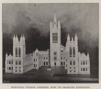 Marischal College, Aberdeen, met de geplande uitbreidingen door English Photographer