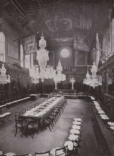 Mercers Hall, voorbereid voor een Livery Meeting door English Photographer