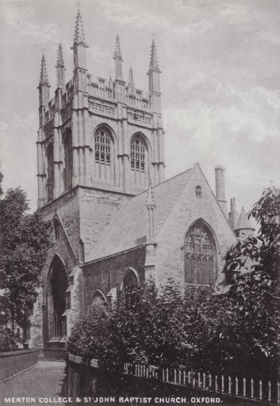 Merton College en St. John Baptist Church, Oxford door English Photographer
