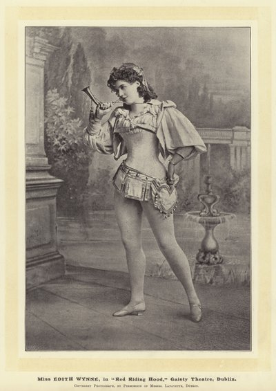 Miss Edith Wynne in Red Riding Hood, Gaiety Theatre, Dublin door English Photographer