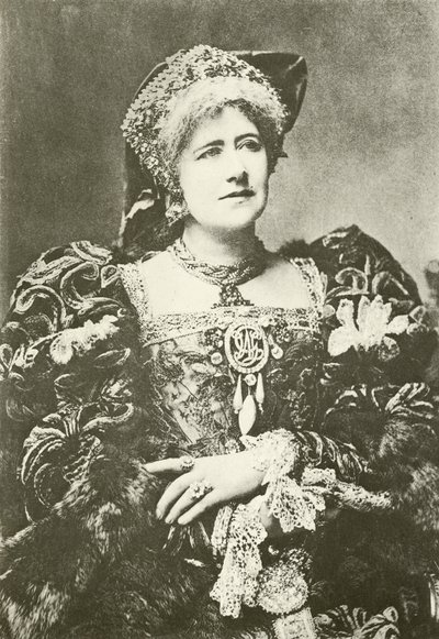 Miss Ellen Terry als Koningin Katherine (gravure) door English Photographer