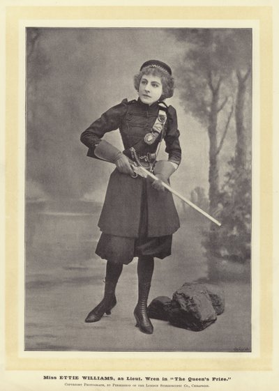 Miss Ettie Williams als Lieut Wren in The Queen