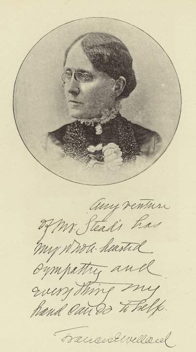 Frances E Willard door English Photographer