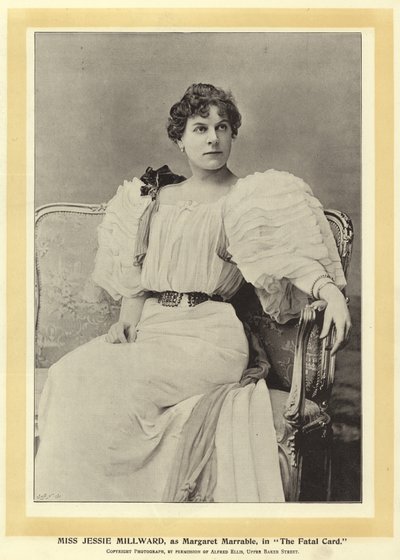 Miss Jessie Millward, als Margaret Marrable, in The Fatal Card door English Photographer