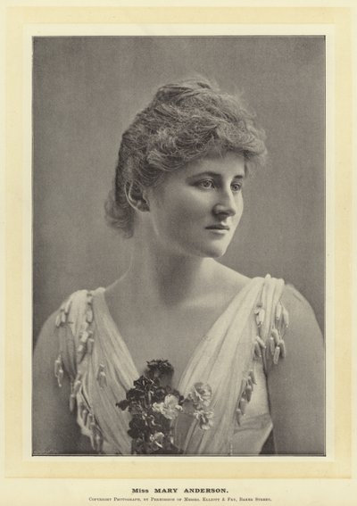 Miss Mary Anderson door English Photographer