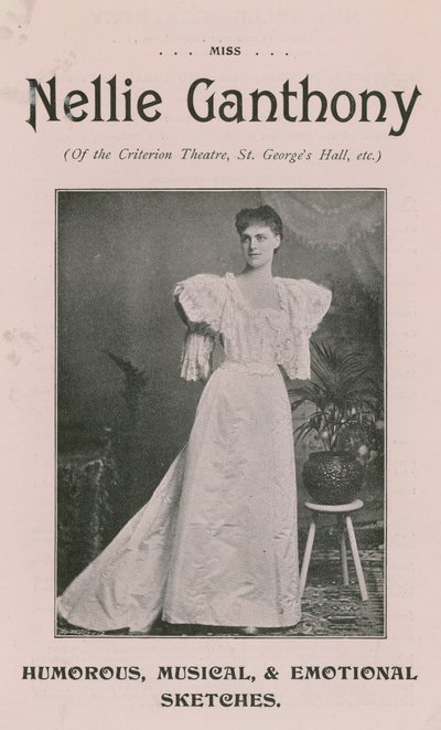 Miss Nellie Ganthony van het Criterion Theatre door English Photographer