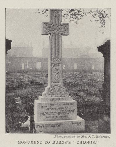 Monument voor Burnss Chloris door English Photographer