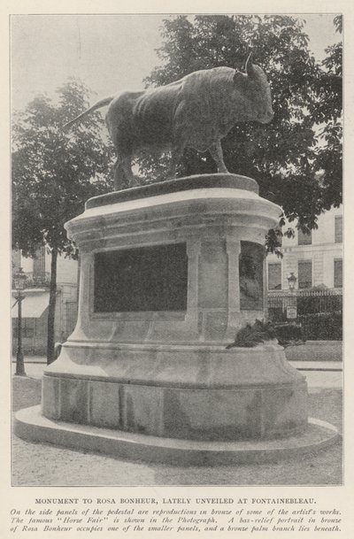 Monument voor Rosa Bonheur, onlangs onthuld in Fontainebleau door English Photographer