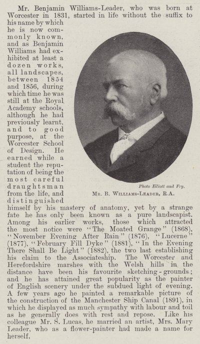 Mr B Williams-Leader, RA door English Photographer