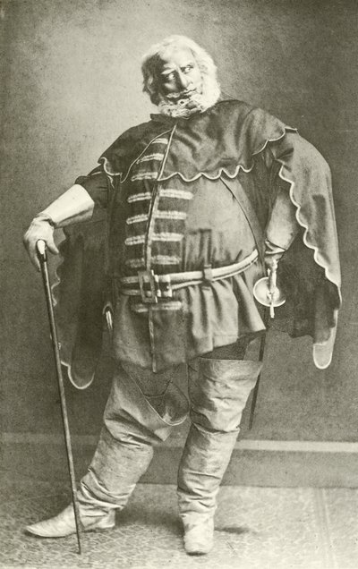 Mr Beerbohm Tree als Falstaff (gravure) door English Photographer