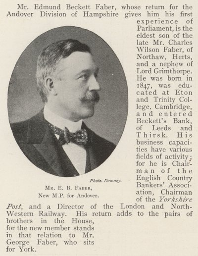 Mr E B Faber, Nieuwe MP voor Andover door English Photographer