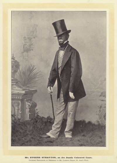 Mr Eugene Stratton als de Dandy Coloured Coon door English Photographer