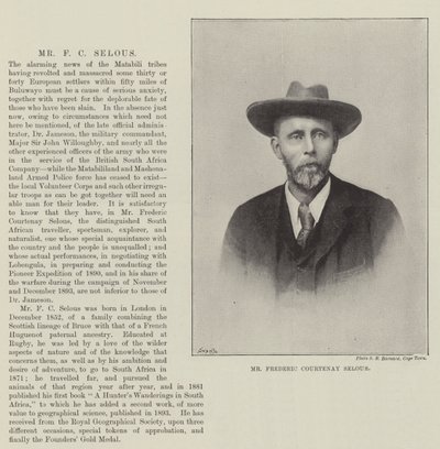 De heer Frederic Courtenay Selous door English Photographer