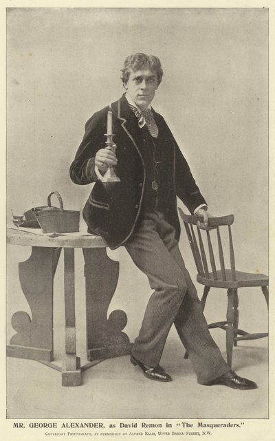 Meneer George Alexander, als David Remon in The Masqueraders door English Photographer
