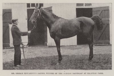 Mr George Edwardess Santoi, winnaar van de Jubilee Handicap in Kempton Park door English Photographer