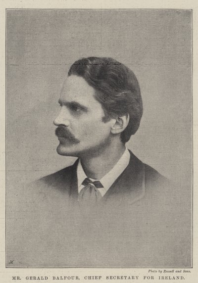 De heer Gerald Balfour, Chief Secretary voor Ierland door English Photographer