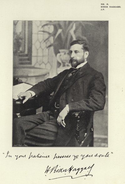 Mr H Rider Haggard door English Photographer
